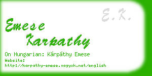 emese karpathy business card